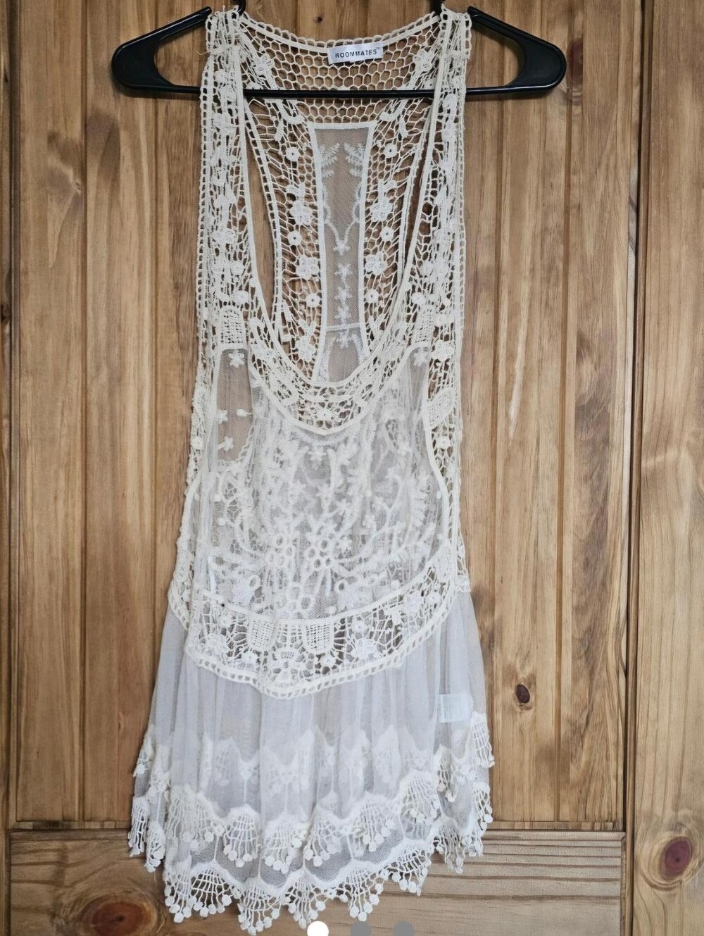 Roommates Cream Crochet Lace Cover-Up